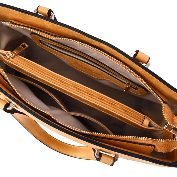 NWT Mellow World Salome Maroon 3D Embossed Gloral Satchel With Crossbody Strap - Picture 8 of 8